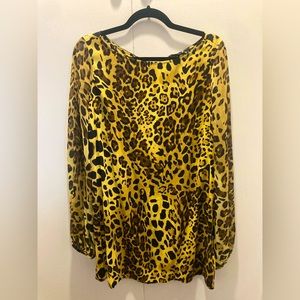 Guess by Marciano large silk cheetah print mini dress